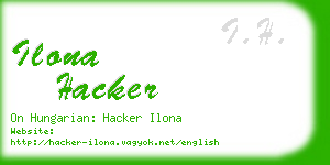ilona hacker business card